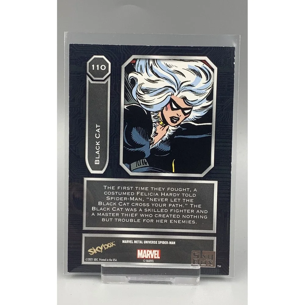2021 SKYBOX MARVEL METAL UNIVERSE SPIDER-MAN HIGH‎ SERIES #110 BLACK CAT 🔥🔥
